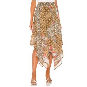 Free People Multicolor Patterned Maxi Skirt